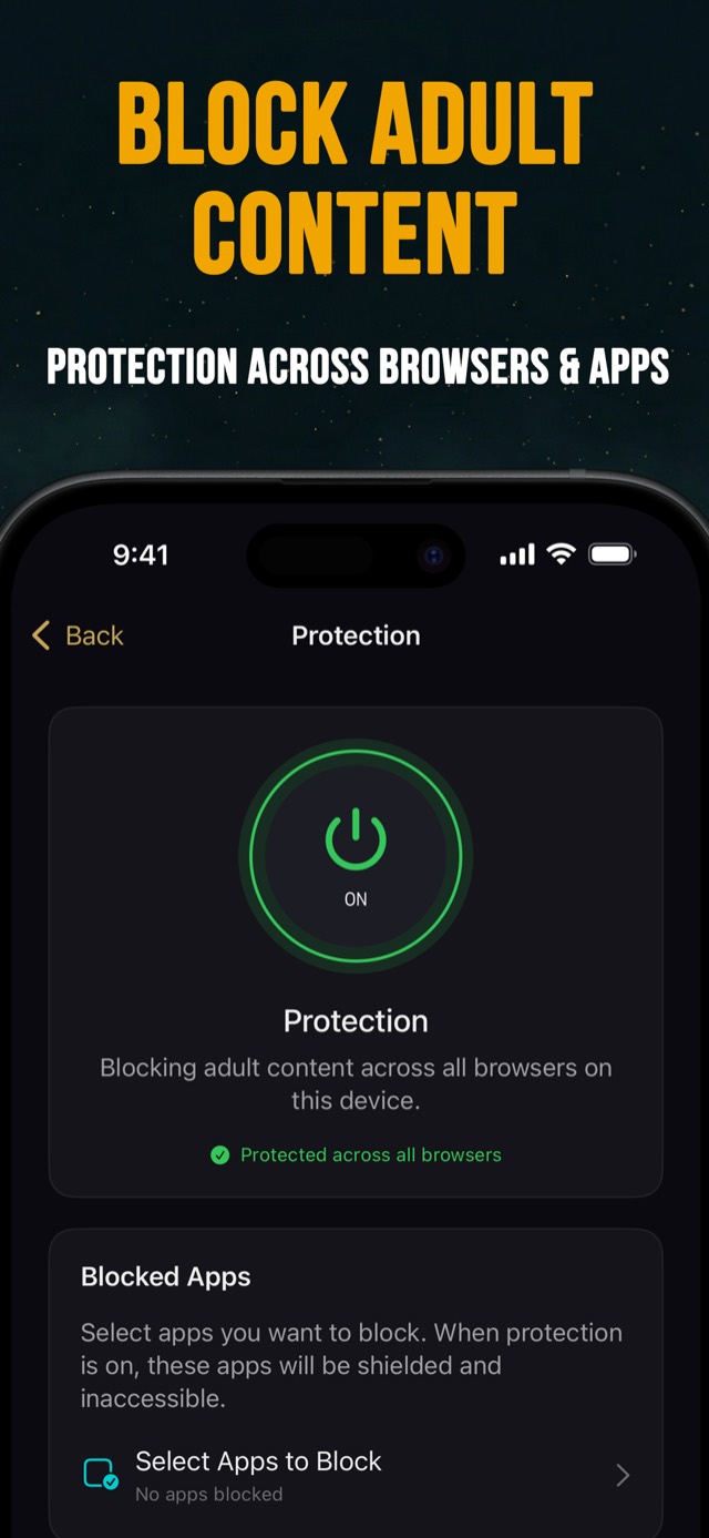 Quit & REBOOT protection screen blocking adult content across all browsers